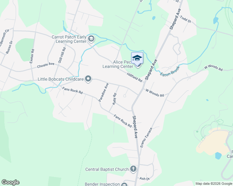 map of restaurants, bars, coffee shops, grocery stores, and more near 25 Kelly Road in Hamden