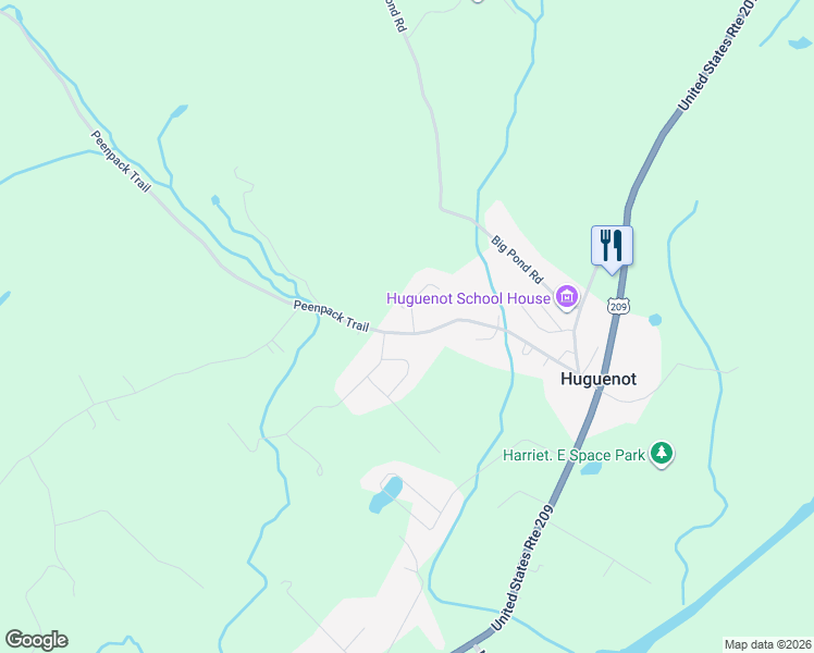 map of restaurants, bars, coffee shops, grocery stores, and more near 5 Foss Lane in Huguenot