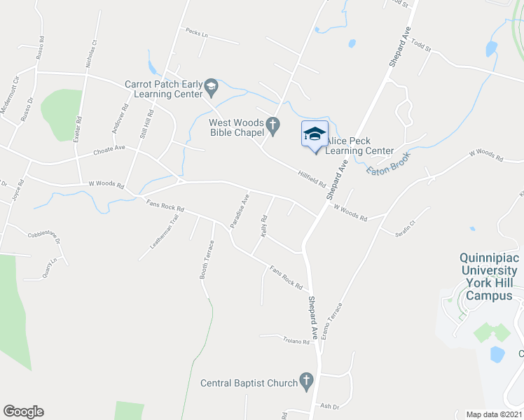 map of restaurants, bars, coffee shops, grocery stores, and more near 25 Kelly Road in Hamden