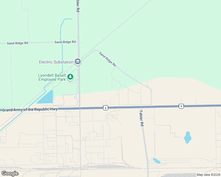 map of restaurants, bars, coffee shops, grocery stores, and more near 9155 Aux Sable Court in Morris