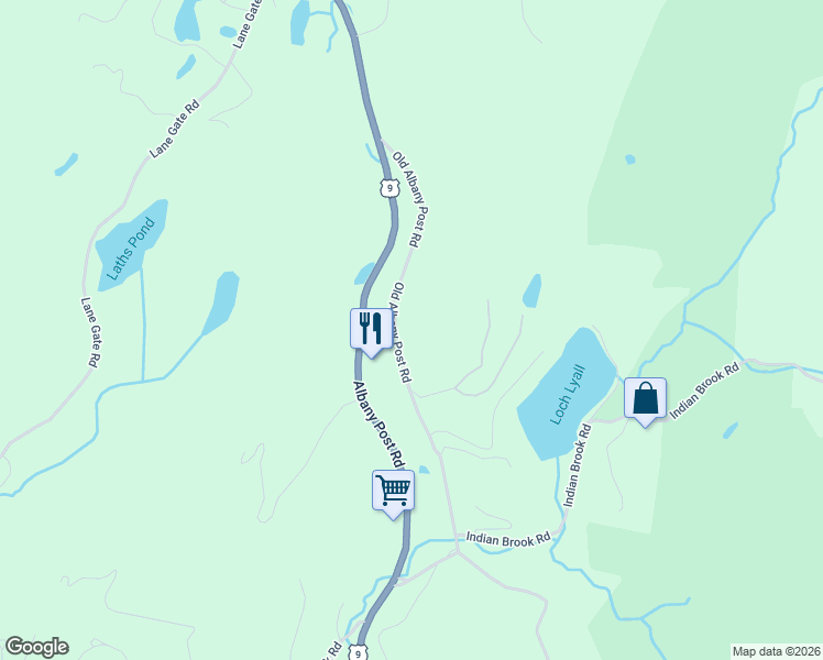 map of restaurants, bars, coffee shops, grocery stores, and more near 1216 Old Albany Post Road in Philipstown