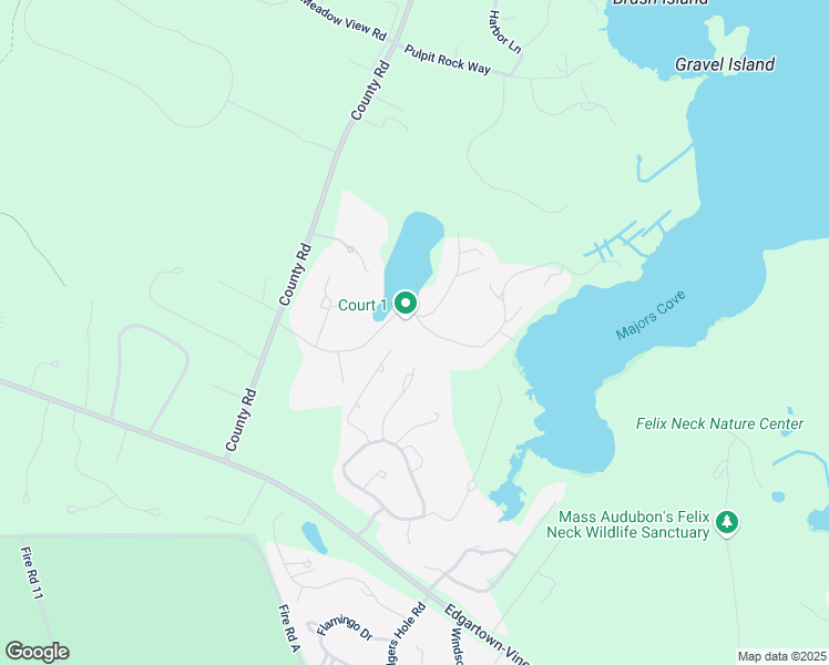 map of restaurants, bars, coffee shops, grocery stores, and more near 15 Sengekontacket Road in Edgartown