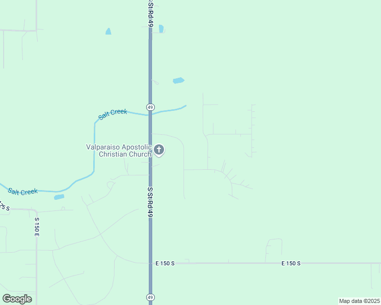map of restaurants, bars, coffee shops, grocery stores, and more near Stone Creek Drive in Valparaiso