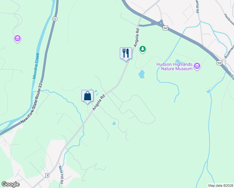 map of restaurants, bars, coffee shops, grocery stores, and more near 1 Fawn Hill Road in Cornwall