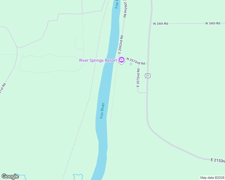 map of restaurants, bars, coffee shops, grocery stores, and more near 3341 East 2059th Road in Wedron