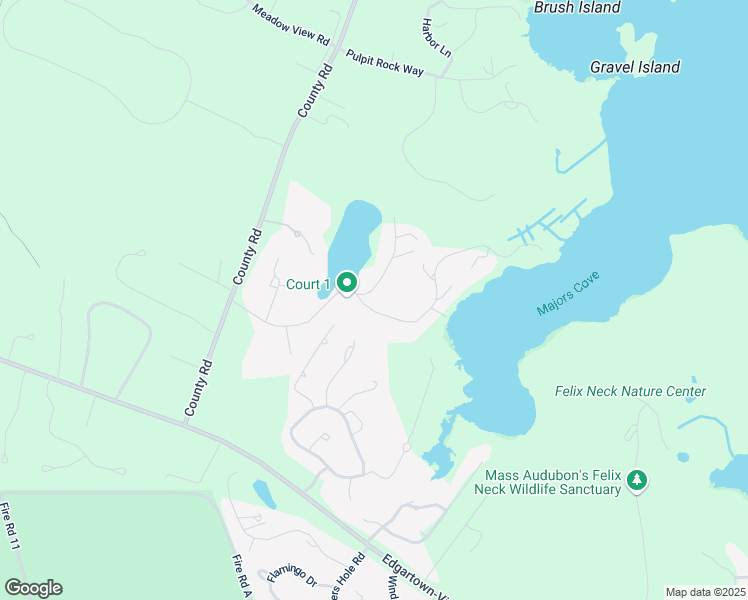 map of restaurants, bars, coffee shops, grocery stores, and more near 15 Sengekontacket Road in Edgartown