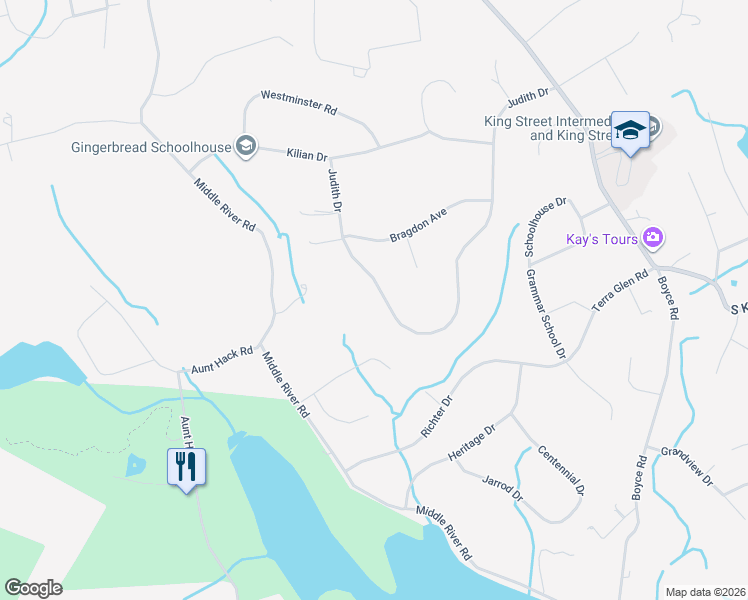 map of restaurants, bars, coffee shops, grocery stores, and more near 147 Middle River Road in Danbury
