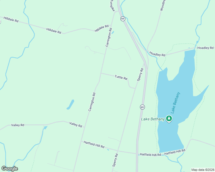 map of restaurants, bars, coffee shops, grocery stores, and more near 162 Carrington Road in Bethany