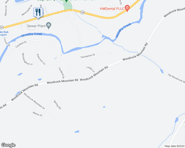 map of restaurants, bars, coffee shops, grocery stores, and more near 209 Woodcock Mountain Road in Washingtonville