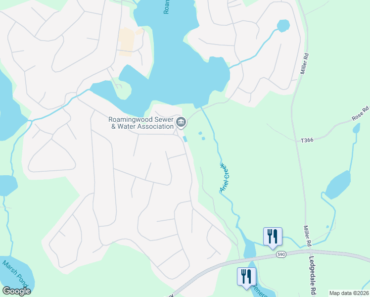 map of restaurants, bars, coffee shops, grocery stores, and more near 662 Lakeview Drive in Honesdale