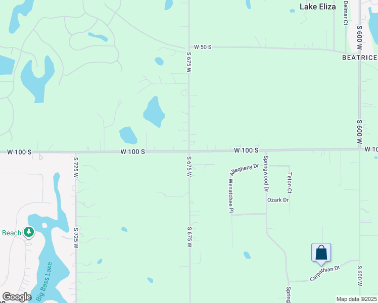 map of restaurants, bars, coffee shops, grocery stores, and more near 675 West 100 South in Crown Point
