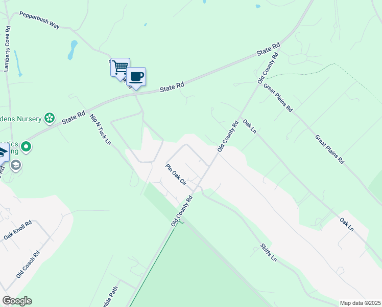 map of restaurants, bars, coffee shops, grocery stores, and more near 24 Pin Oak Circle in West Tisbury