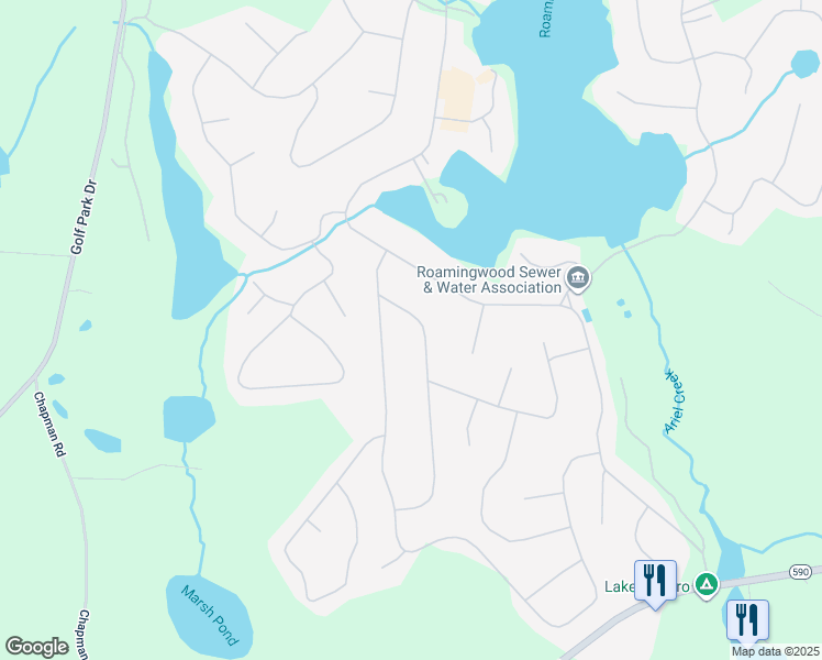 map of restaurants, bars, coffee shops, grocery stores, and more near Cedarwood Terrace in Hamlin