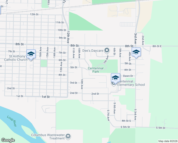 map of restaurants, bars, coffee shops, grocery stores, and more near 401 9th Avenue in Columbus