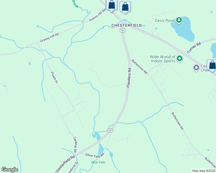 map of restaurants, bars, coffee shops, grocery stores, and more near Chesterfield Place in Montville