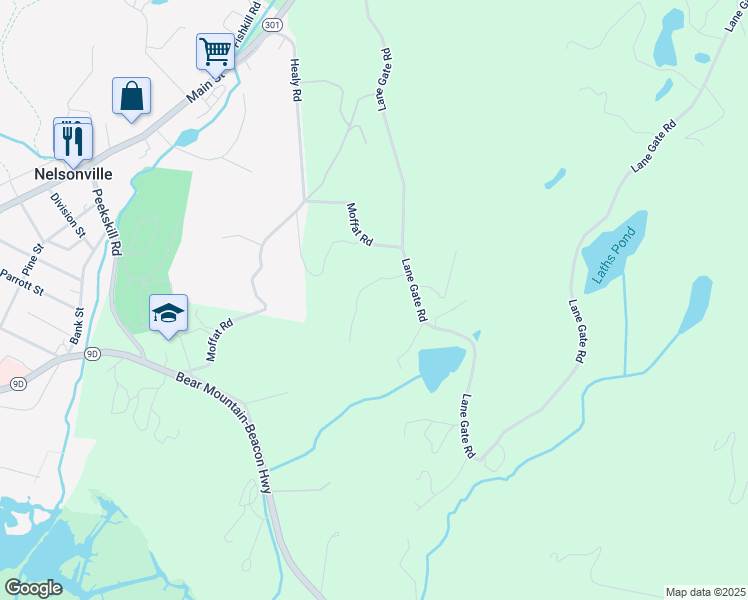 map of restaurants, bars, coffee shops, grocery stores, and more near 377 Lane Gate Road in Cold Spring