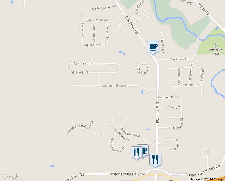 map of restaurants, bars, coffee shops, grocery stores, and more near 6315 Oak Point Estates in Lorain