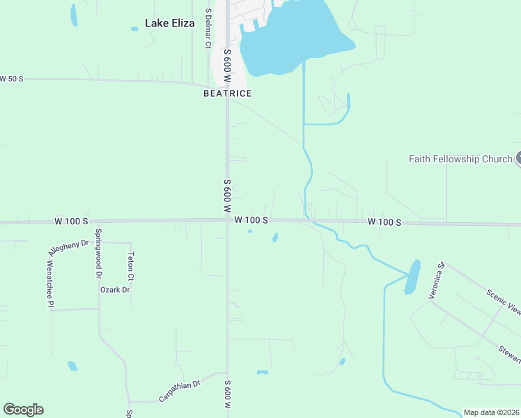 map of restaurants, bars, coffee shops, grocery stores, and more near 583-599 West 100 South in Hebron