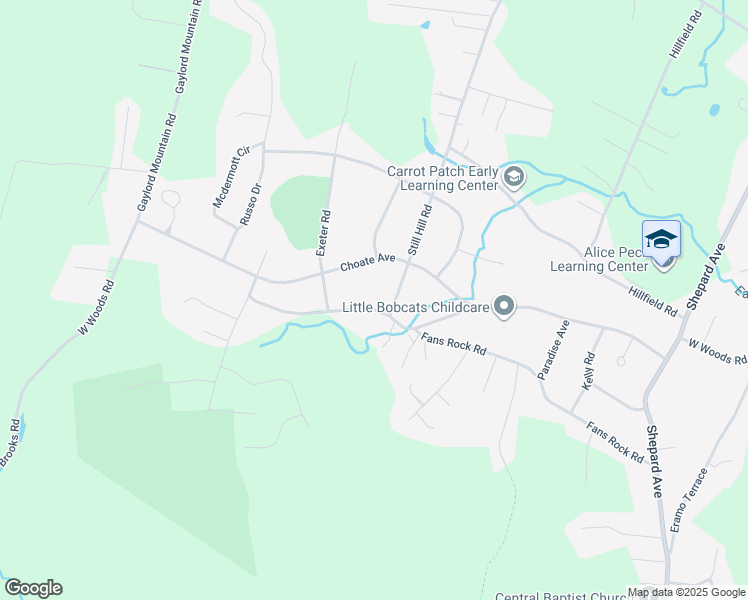 map of restaurants, bars, coffee shops, grocery stores, and more near 845 West Woods Road in Hamden