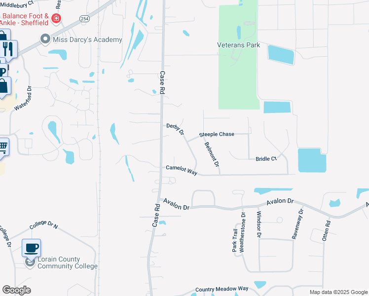 map of restaurants, bars, coffee shops, grocery stores, and more near 4704 Derby Drive in Avon