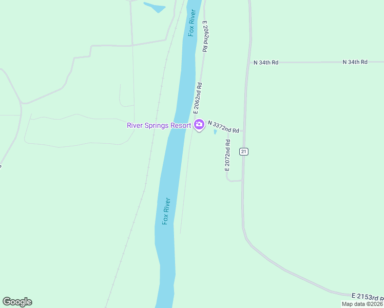 map of restaurants, bars, coffee shops, grocery stores, and more near 3358 East 2059th Road in Ottawa