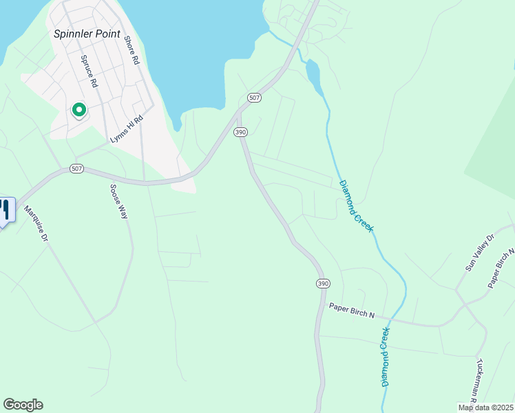 map of restaurants, bars, coffee shops, grocery stores, and more near Highway 390 in Pike