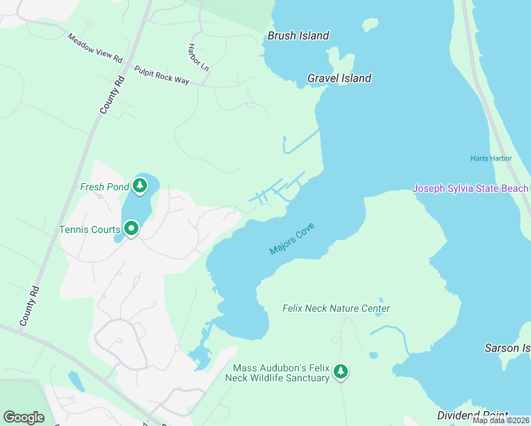 map of restaurants, bars, coffee shops, grocery stores, and more near 41 Sengekontacket Road in Edgartown