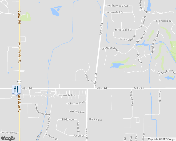 map of restaurants, bars, coffee shops, grocery stores, and more near 6288 Greenview Court in Avon