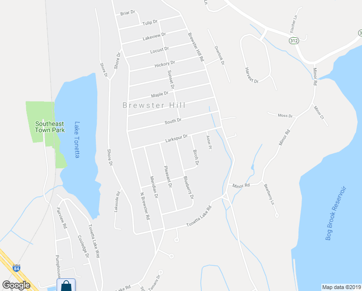 map of restaurants, bars, coffee shops, grocery stores, and more near 92 Blueberry Drive in Brewster