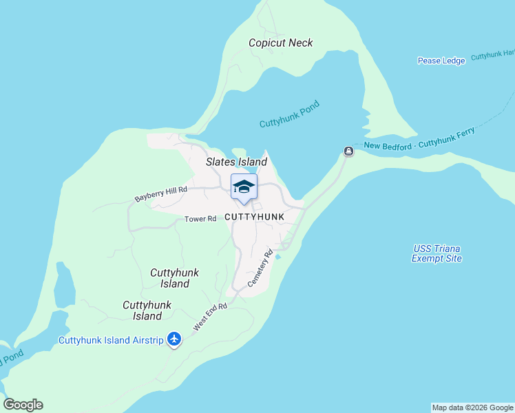 map of restaurants, bars, coffee shops, grocery stores, and more near 3 Broadway in Gosnold