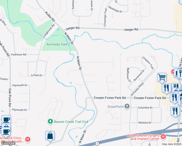 map of restaurants, bars, coffee shops, grocery stores, and more near 416 Braeburn Court in Amherst