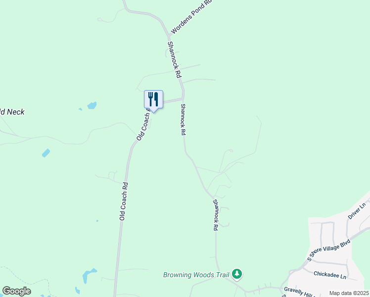 map of restaurants, bars, coffee shops, grocery stores, and more near Shannock Road in Charlestown