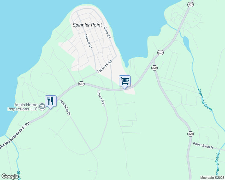 map of restaurants, bars, coffee shops, grocery stores, and more near T398 in Pike County