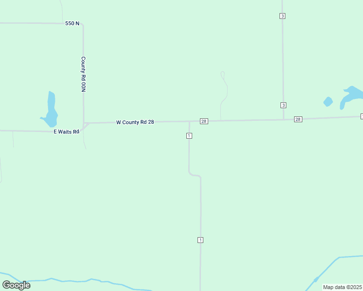 map of restaurants, bars, coffee shops, grocery stores, and more near 3046 County Road 1 in Kendallville
