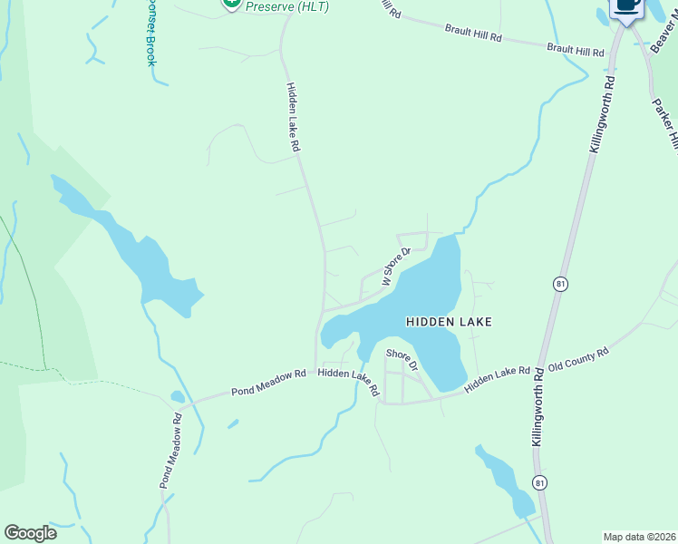 map of restaurants, bars, coffee shops, grocery stores, and more near 302 Hidden Lake Road in Haddam