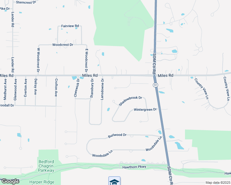 map of restaurants, bars, coffee shops, grocery stores, and more near 32579 Trailwood Court in Solon