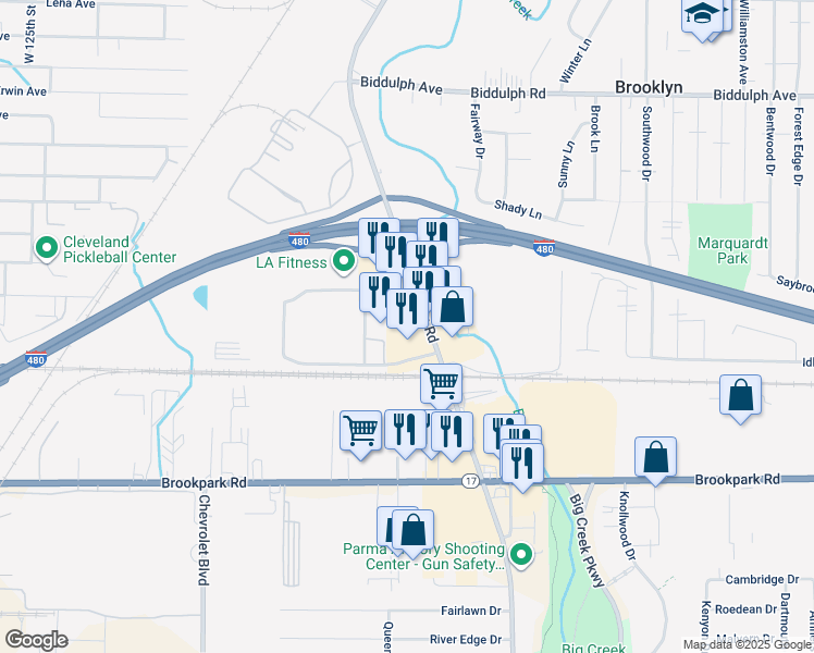 map of restaurants, bars, coffee shops, grocery stores, and more near 4910 Tiedeman Road in Brooklyn