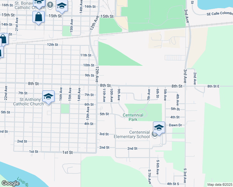 map of restaurants, bars, coffee shops, grocery stores, and more near 668 9th Avenue in Columbus