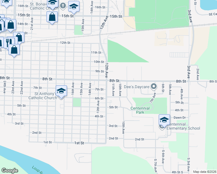 map of restaurants, bars, coffee shops, grocery stores, and more near 654-698 12th Avenue in Columbus