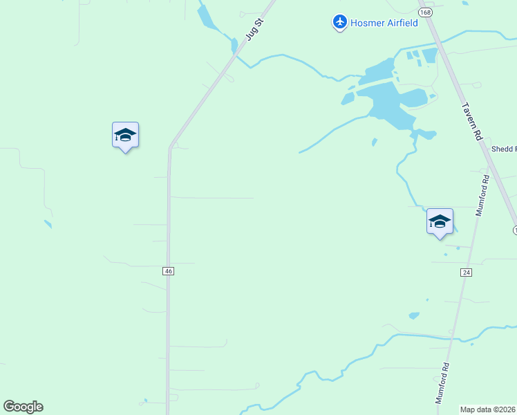 map of restaurants, bars, coffee shops, grocery stores, and more near 16385 Jug Street in Burton