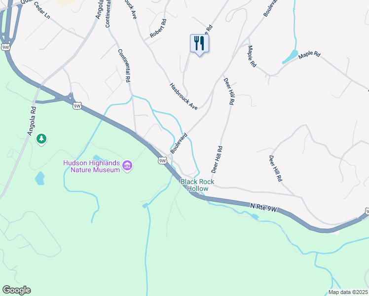 map of restaurants, bars, coffee shops, grocery stores, and more near 201 Boulevard in Cornwall