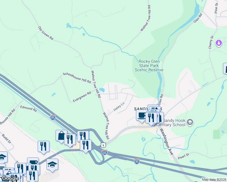 map of restaurants, bars, coffee shops, grocery stores, and more near 25 Saint George Place in Newtown