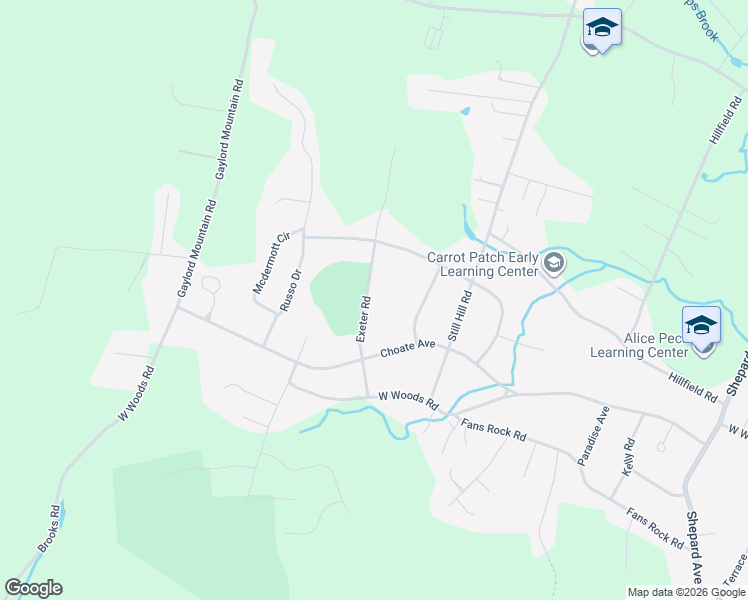 map of restaurants, bars, coffee shops, grocery stores, and more near 121 Exeter Road in Hamden