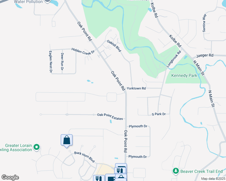 map of restaurants, bars, coffee shops, grocery stores, and more near 6222 Oak Tree Drive North in Lorain