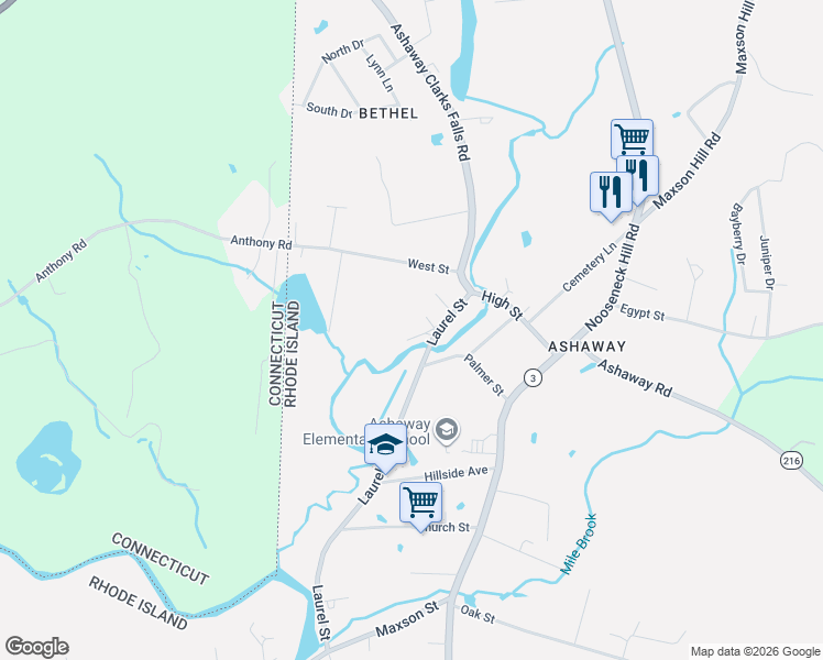 map of restaurants, bars, coffee shops, grocery stores, and more near 12 Lake Court in Hopkinton