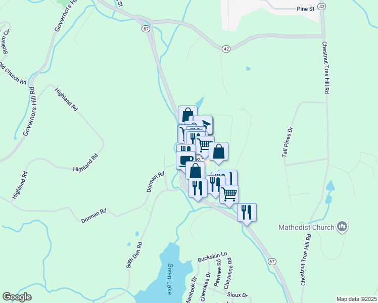 map of restaurants, bars, coffee shops, grocery stores, and more near 300 Oxford Road in Oxford