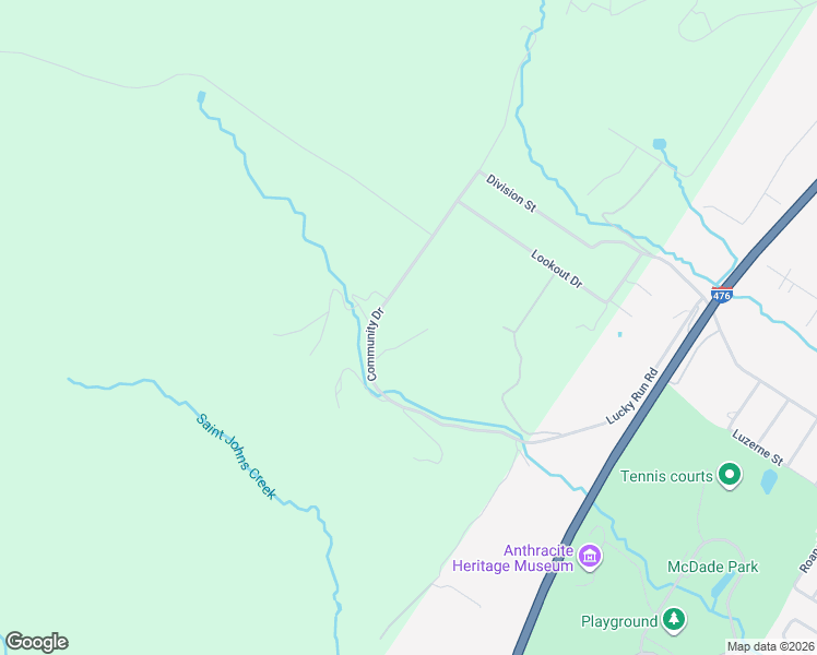 map of restaurants, bars, coffee shops, grocery stores, and more near 1036 Community Dr in Scranton