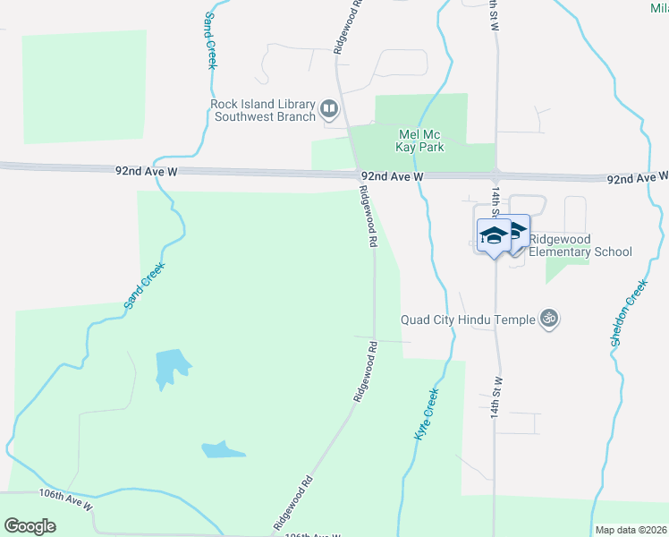 map of restaurants, bars, coffee shops, grocery stores, and more near 9526 Ridgewood Road in Milan
