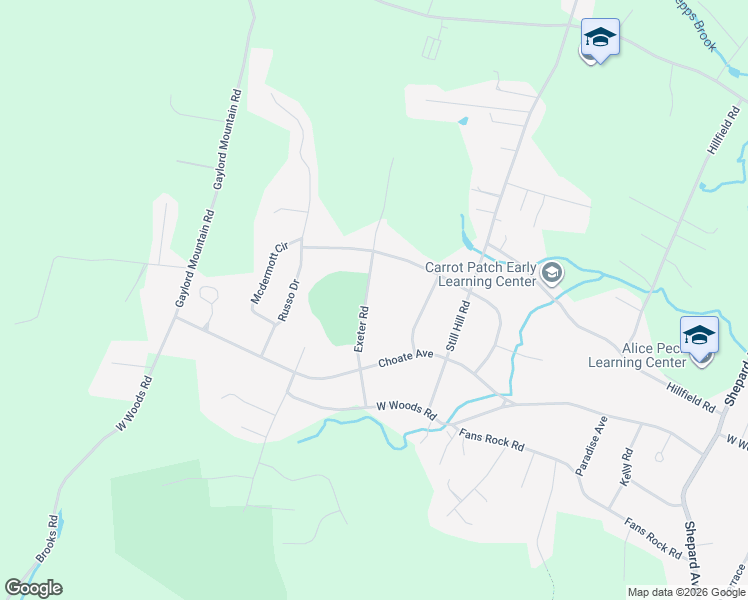 map of restaurants, bars, coffee shops, grocery stores, and more near 121 Exeter Road in Hamden