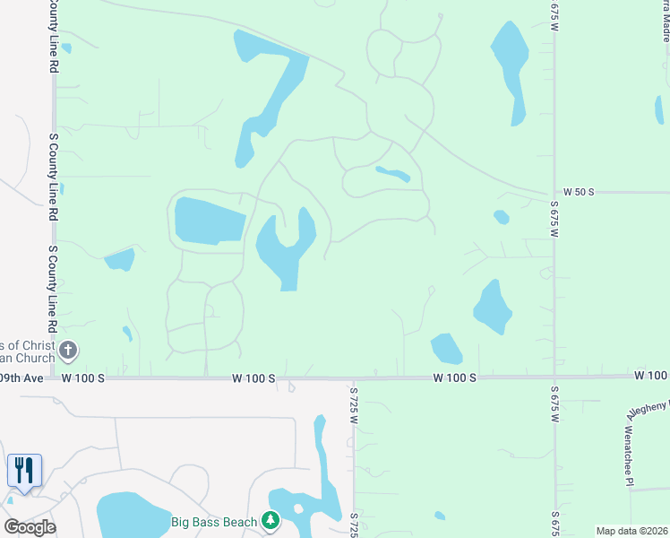 map of restaurants, bars, coffee shops, grocery stores, and more near Morena Terrace in Crown Point